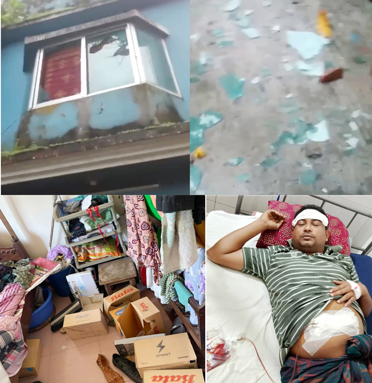 ওসমানীনগর ছাত্রলীগের সাবেক যুগ্ম আহবায়কের বাড়ীতে সন্ত্রাসী হামলা, ভাংচুর ও অগ্নি সংযোগ, নেতা কর্মীদের নিন্দা
