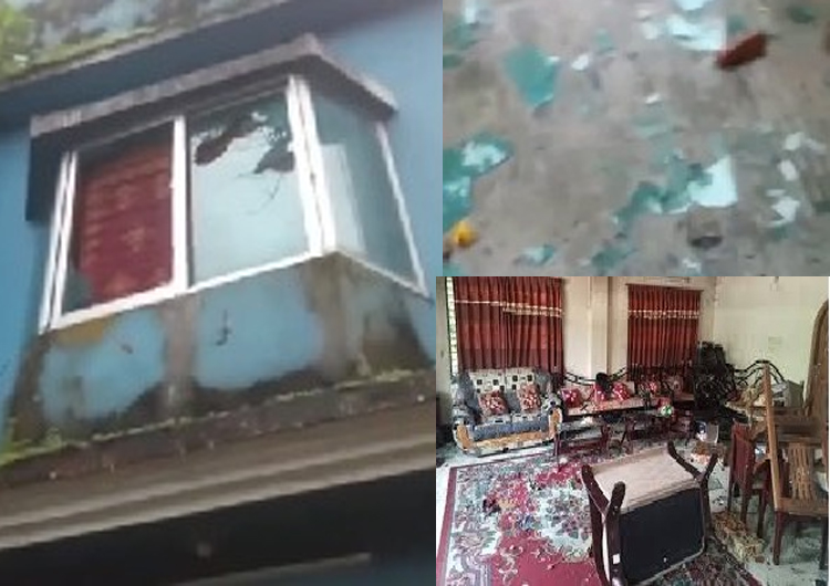 ছাত্রলীগের সাংগঠনিক সম্পাদকের বাড়িতে সন্ত্রাসী হামলা, ভাংচুর ও অগ্নি সংযোগ, আওয়ামীলীগ নেতা কর্মীদের নিন্দা