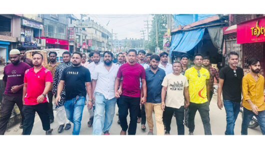 রাজনৈতিক ষড়যন্ত্র ও অপপ্রচারের বিরুদ্ধে বড়লেখায় যুবদলের বিক্ষোভ সমাবেশ
