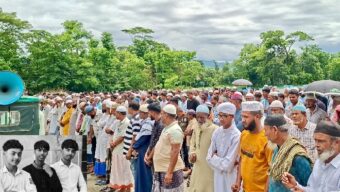 একসাথে সমাহিত তিন বন্ধু, শোকে স্তব্ধ গোয়াইনঘাট