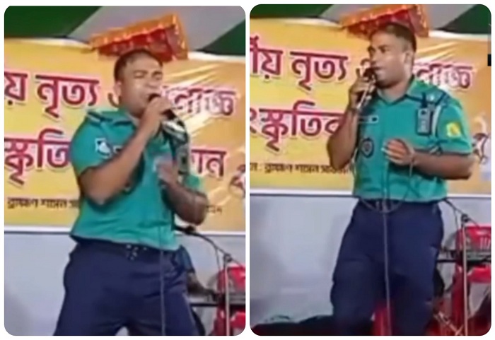 সিলেটে পূজামণ্ডপে গান গেয়ে শাস্তির মুখে পুলিশের এএসআই